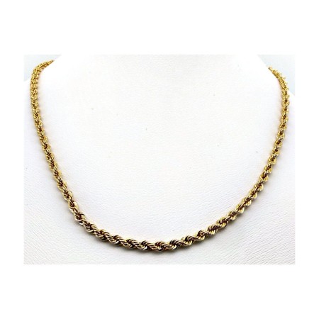Cadena cordon salomonico de oro 18k 60 cm